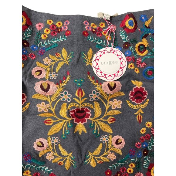 Umgee Grey Embroidered Detail Mini Skirt - Picture 2 of 3